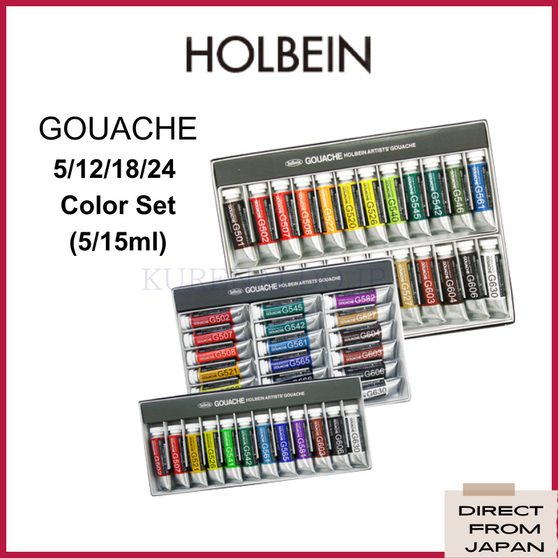 

Holbein gouache watercolor Acrylic paint set (5/12/18/24) 5ml 15ml |gyjiUo3g|