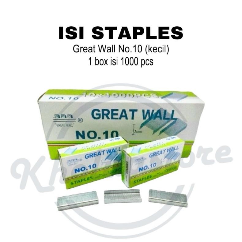 

Promo (1 Pack) Isi Stapler Refill Staples Great Wall No. 10 Promo