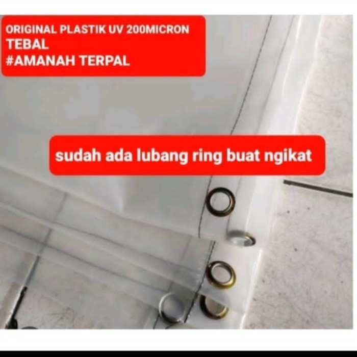 

plastik UV bening transparan ukuran 4x5 meter ketebalan 200micron 0,20