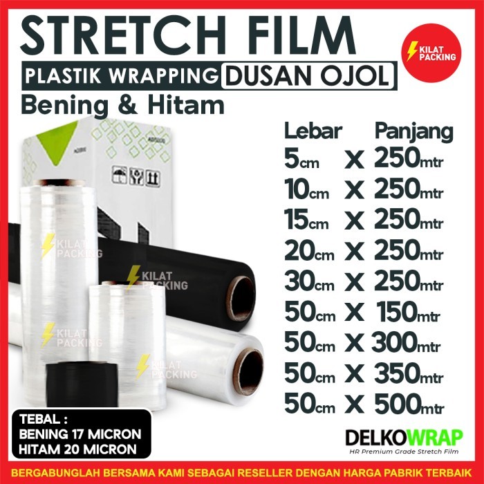 Plastik Wrap Stretch Film Plastik Wrapping Barang DelkoWrap Dus Ojol