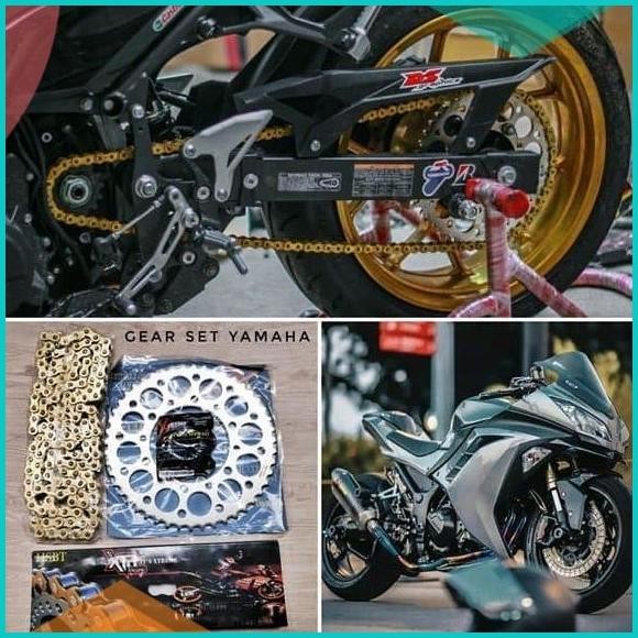 aksesoris GEAR SET KAWASAKI Z250 NINJA 250 KARBU NINJA 250 FI RANTAI