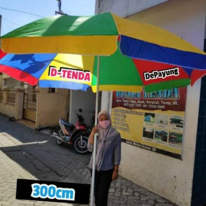 [GARANSI] PAYUNG TENDA PAYUNG PANTAI JUMBO UK 300CM