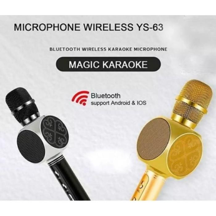 Microphone Wireless Bluetooth Mic Karaoke Nyanyi Karoke Hp Ys-63