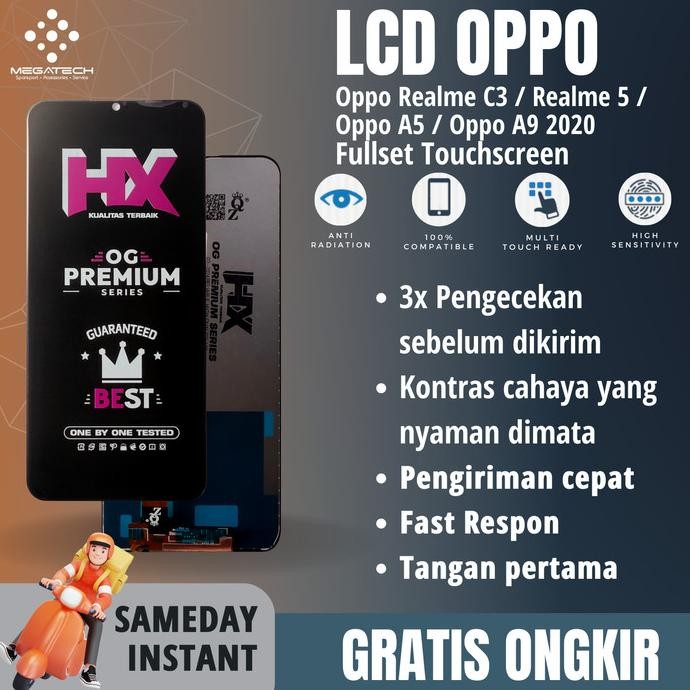 TERMURAH - LCD Realme C3 / Realme 5 / Oppo A5 2020 / A9 2020 Fullset Touchscreen