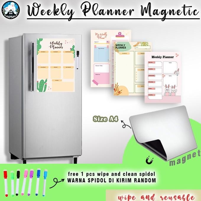 

Sale Weekly Planner Magnetic Papan Jadwal Magnet Sticky Notes Memo Tempel M