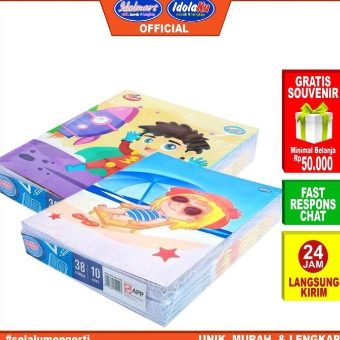

Sale Idolmart Buku Tulis Sidu Isi 58 Lembar Sinar Dunia 1 Pack Isi 10 Buku