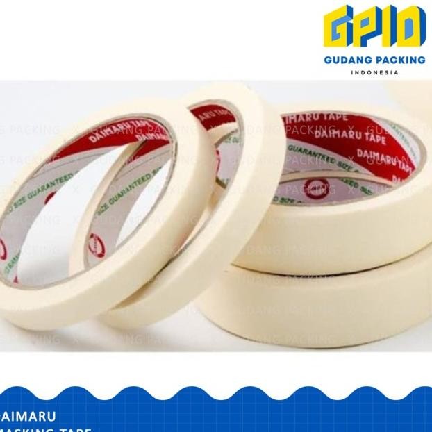 

(Gosend/Grab) Daimaru - Masking Tape / Lakban Kertas 0.5 / 1 / 2 Inch