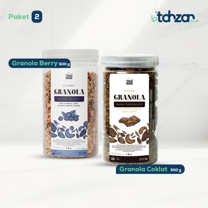 

[Paket Hemat 2 Toples] Granola Timur Tengah 500 gr Cemilan Diet Sehat