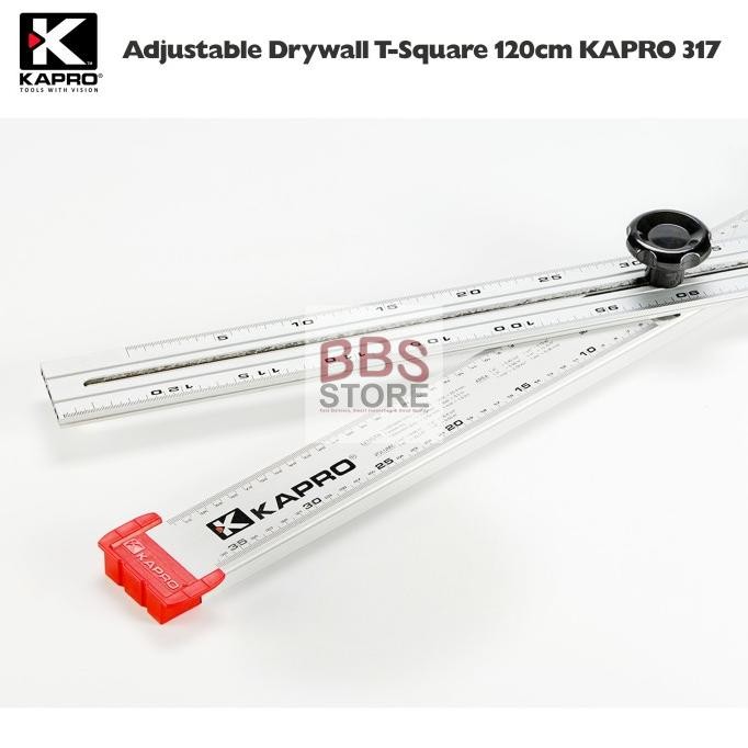

TERLARIS - Penggaris Adjustable Drywall T-Square 120cm KAPRO 317