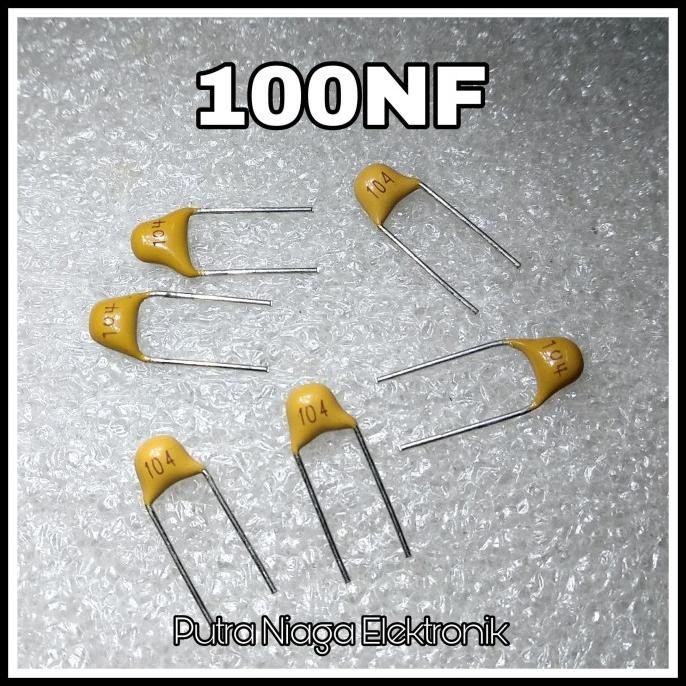 Terbaru (10) Kapasitor 100NF Multilayer Ceramic 104 Monocap 100N 0,1uf 100V putr4n