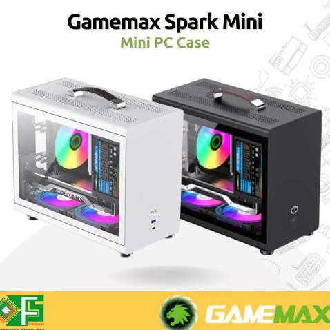 TERLARIS - Gamemax Spark Mini White & Black | Casing PC Mini | CPU PC Case Gaming