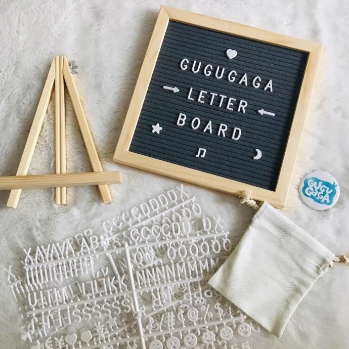 

NEW GUGUGAGA | Letter Board / Papan Nama Bayi / Felt Letter Board / Papan