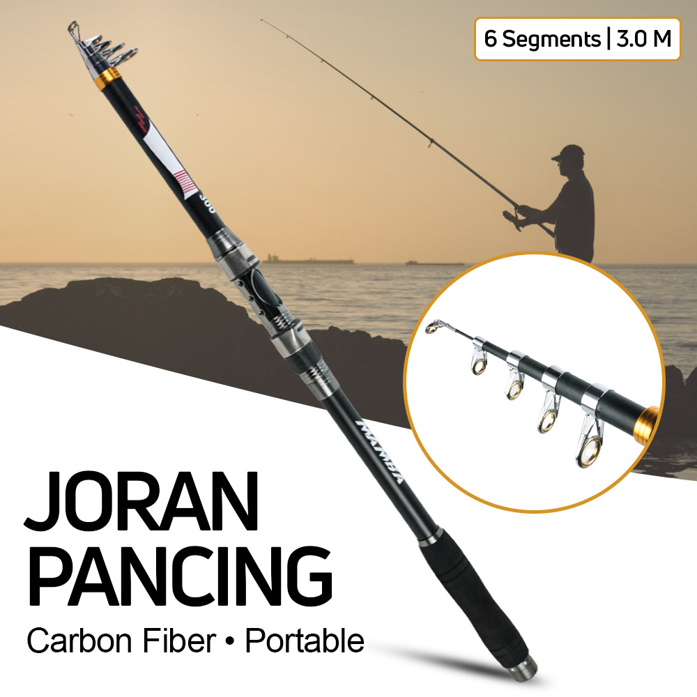 PROMO Mamba Joran Pancing Antena Portable Carbon Fiber Sea Fishing Rod - JD25 Kualitas Terbaik