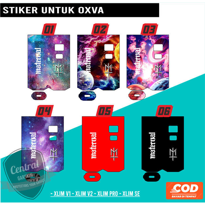 *2Piece* Oxva Xlim Pro 2 Se Boy Edition Garskin Stiker Casing Custom Bebas Dan Bayar Ditempat