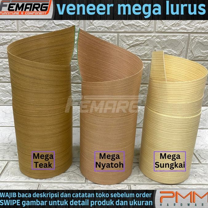 Veneer Femarg | Teak Nyatoh Sungkai Original Natural Kayu Plimir Asli