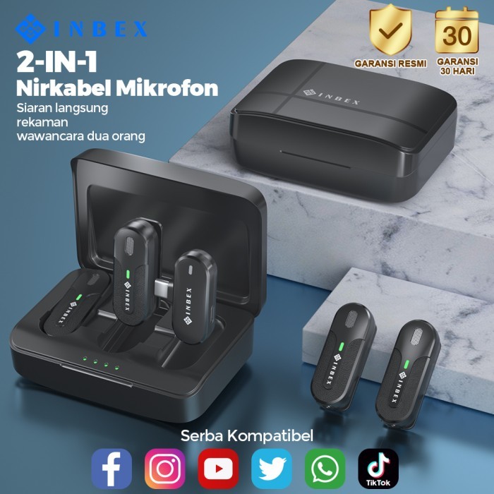 INBEX M8 Mikrofon Wirless Lavalier Microphone Mic Clip-on Plug&Play