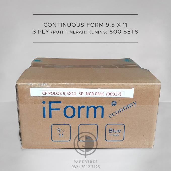 

BEBAS ONGKIR - CONTINUOUS FORM i-Form Econo 3 PLY 9.5 x 11 atau 9.5 x 11 /2 (bagi 2)