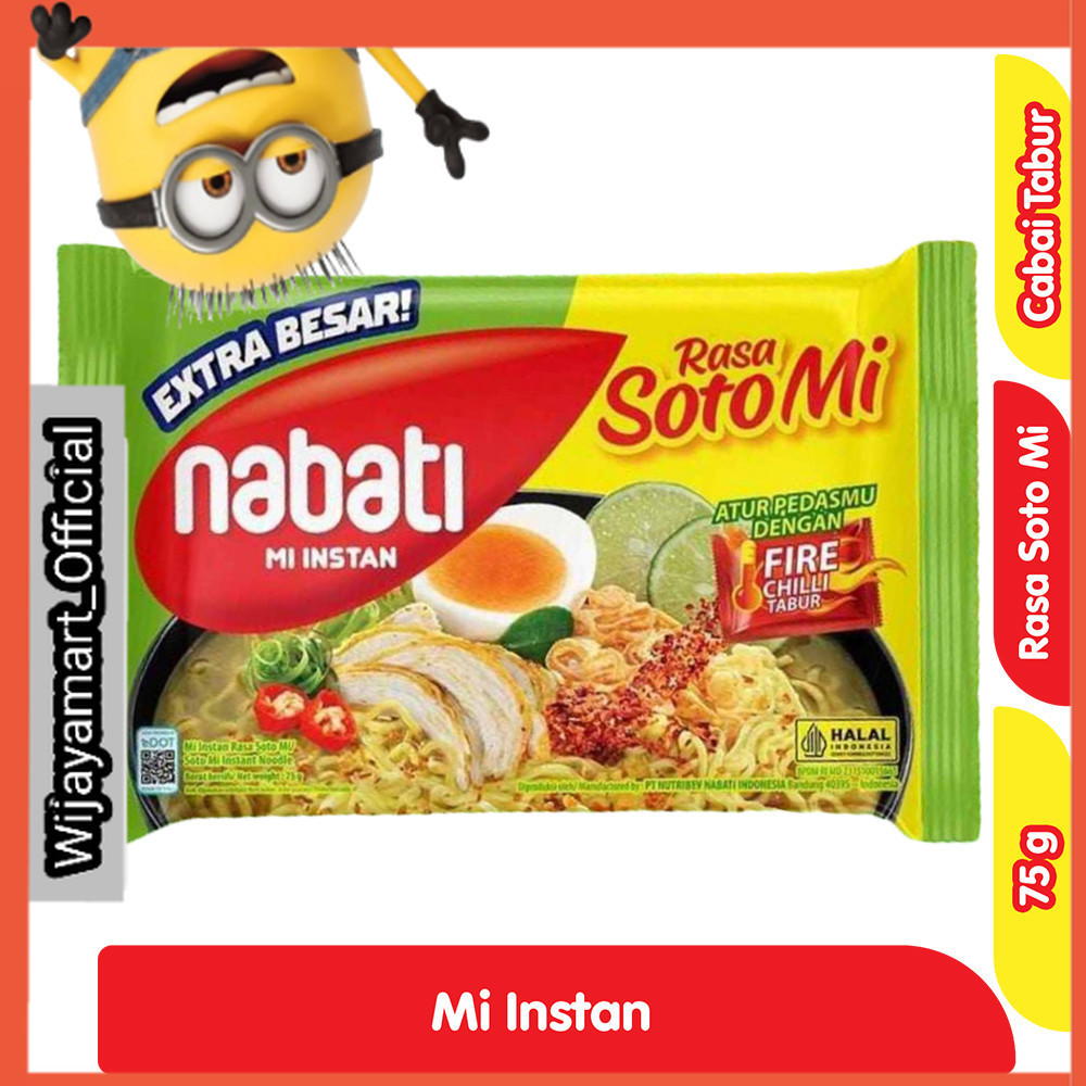

Nabati Mi Instan Kuah Soto Mi 75 g