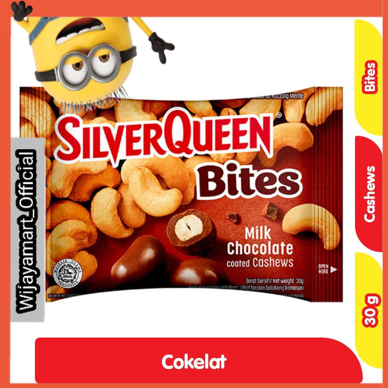 

SilverQueen Bites Cokelat Susu Cashew 30 g