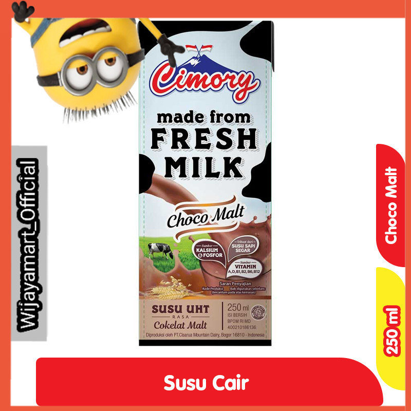 

Cimory Susu UHT Malt Cokelat Kotak 250 ml