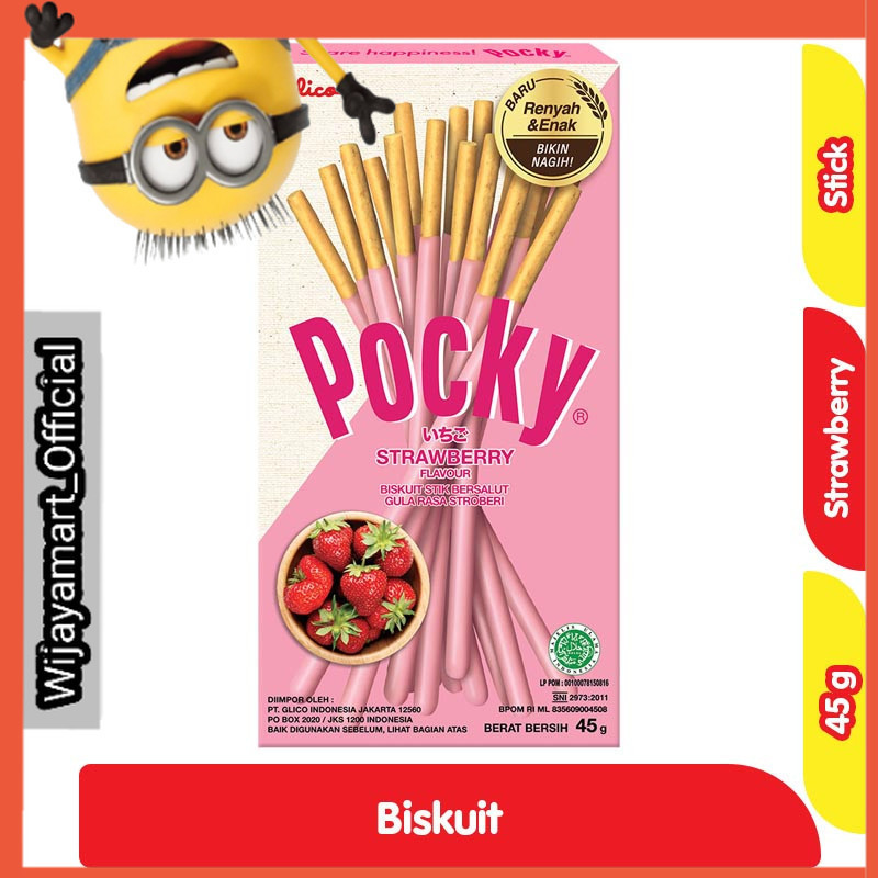 

Pocky Biskuit Stik Stroberi 45 g