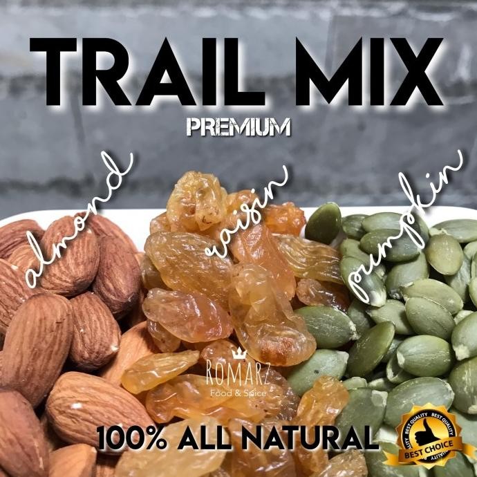 

terbaru trail mix granola roasted - almond roasted mixed super food 250gr