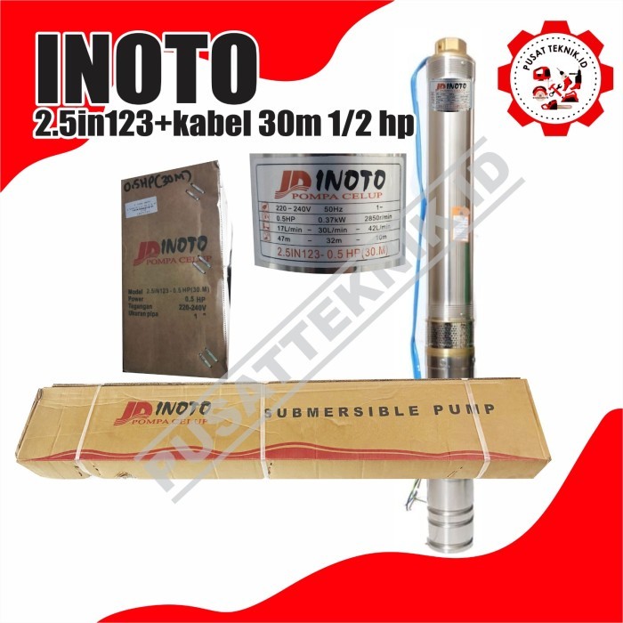 POMPA INOTO 2.5IN123 + KABEL 30M POMPA CELUP SATELIT INOTO 1/2HP