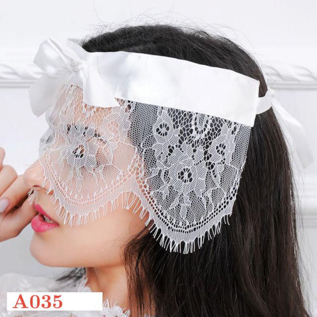 Mask Topeng Karnaval Penutup Mata Putih Transparan Pita Ikat Belakang