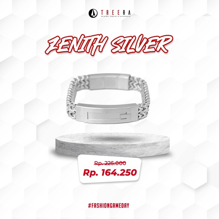 Treera Zenith Gelang Titanium Pria Keren Anti Karat Premium Original Diskon