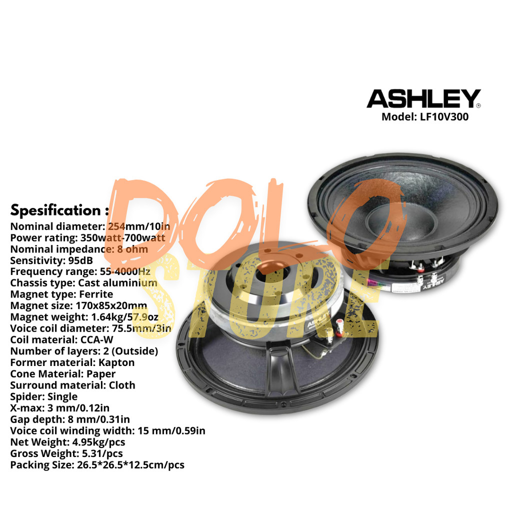 ORIGINAL ASHLEY SPEAKER ASHLEY LF10V300