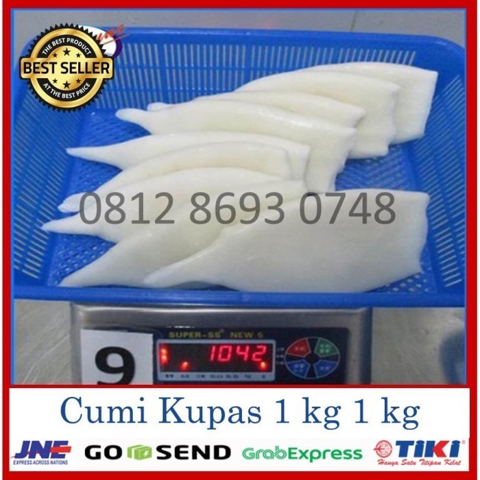 

Cumi Tube Kupas @1 Kg Isi 5-7 / Cumi Tube /Cumi Frozen Tanpa Kepala