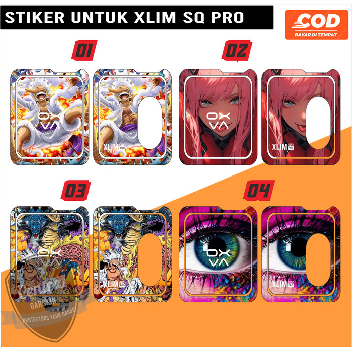 LIMITED EDITION Sticker Garskin Skin OXVA XLIM SQ PRO depan belakang