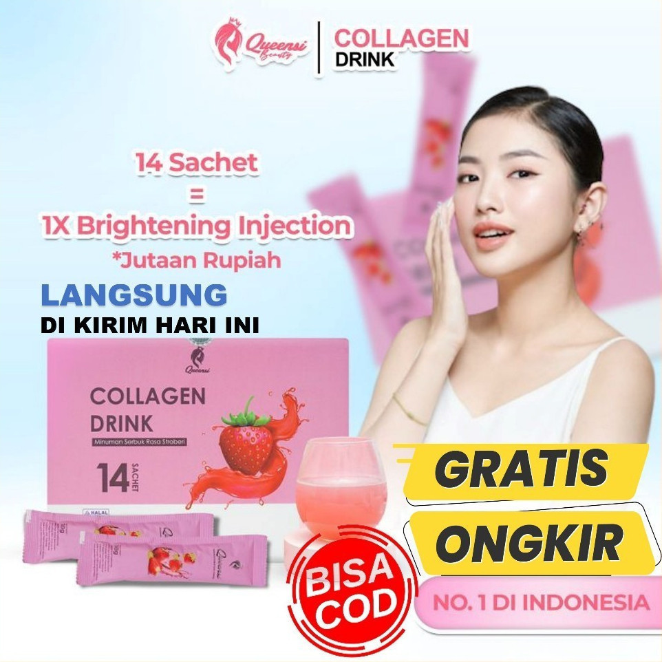 [Hemat] Queensi Collagen Drink Queensi Minuman Colagen Minuman Pencerah Kulit Queensi Kolagen