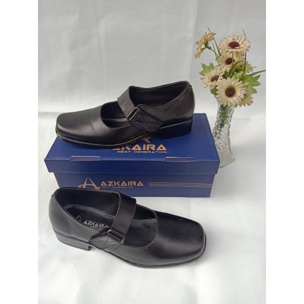 Pantofel Wanita sepatu sekolah wanita hitam kulit asli/sepatu pantofel/sepatu kerja/Sepatu