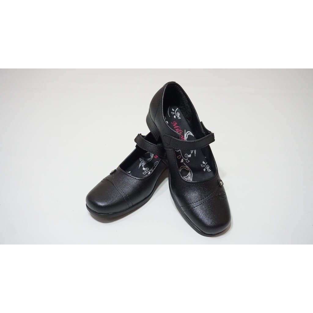 Pantofel Wanita SEPATU MILTON PANTOFEL WANITA SEPATU HAK PASKIBRA SEPATU SEKOLAH HITAM POLOS LDR315