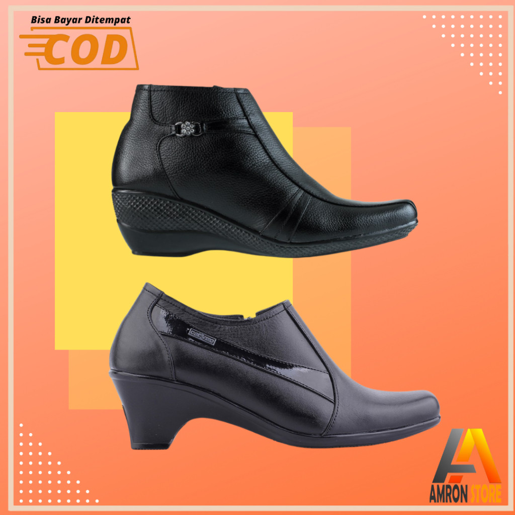 Sepatu Casual Terbaru Sepatu Kerja Kantor Pantofel PDH Formal Kulit Wanita Model Korea