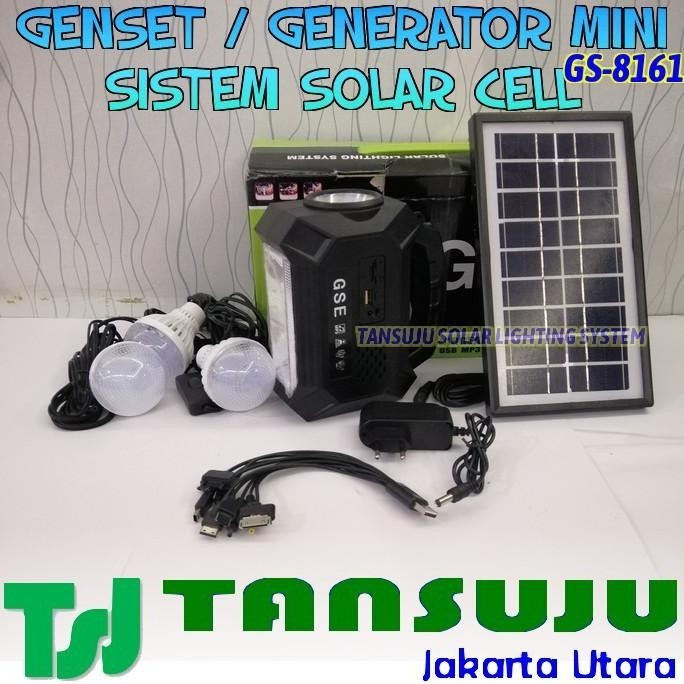 MINI GENSET GENERATOR SOLAR CELL LIGHTING SYSTEM GSE GS-8161 TERLARIS