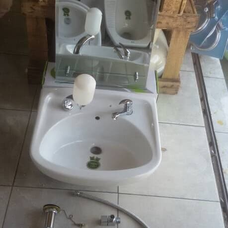 WASTAFEL KERAMIK CUCI TANGAN KOMPLIT ALAT TANPA KACA