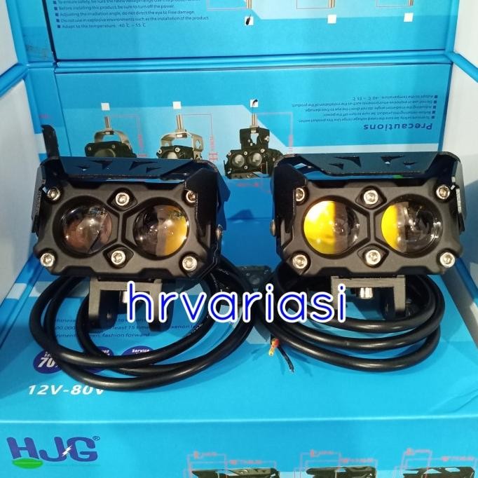sepasang lampu tembak Sql 2 mata HJG hi low 60W-Led foglamp 2 warna