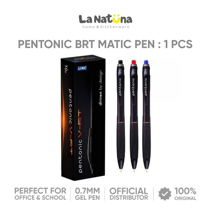 

Terbaru Pentonic BRT Pulpen Sekolah Kantor Hitam Biru Merah Pen Alat Tulis 100% ori