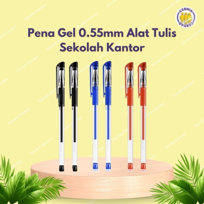 

Terbaru Pena Gel 0.55mm Standard Pulpen tinta cair Alat Tulis Sekolah Kantor 100% ori