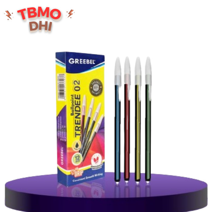 

Terbaru 1 Pack GREEBEL PULPEN TRENDEE 02 BLACK /Pen/Pulpen/Bolpoint utk atk kantor kerja kuliah anak