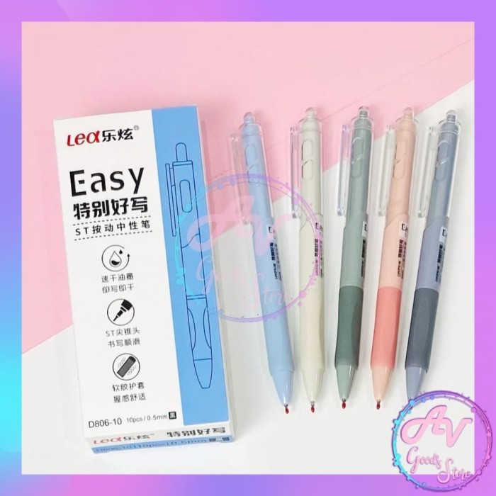 

Terbaru 1Pcs Ballpoint Cetek Lea Easy D806-10 / 1Buah Pulpen Gel Pastel Office 100% ori