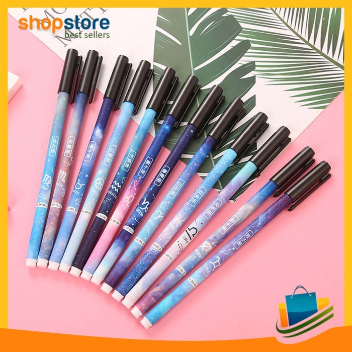 

Terbaru Pulpen Bintang Kantor Sekolah Heroscope pen Gel Motif Zodiak Import 100% ori