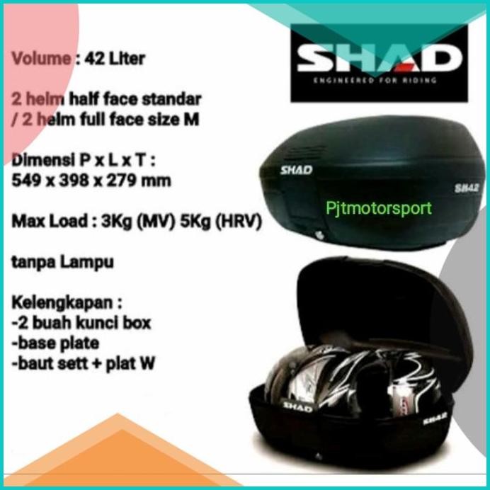 Box Shad Motor Nmax New Nmax Old Sh42 Paketan Bracket + Box Shad 140B