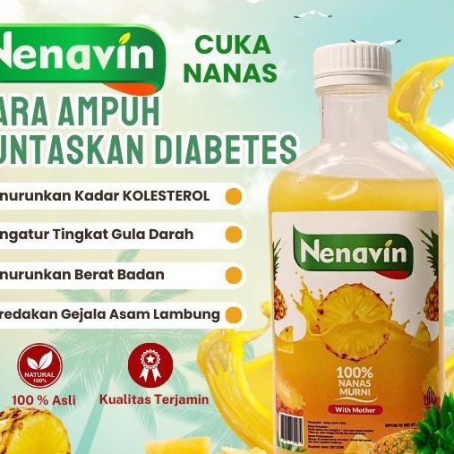 

Nenavin - Cuka Nanas Bantu Turunkan Gula Darah Tinggi - Diabetes - Asam Urat- Bpom - Halal