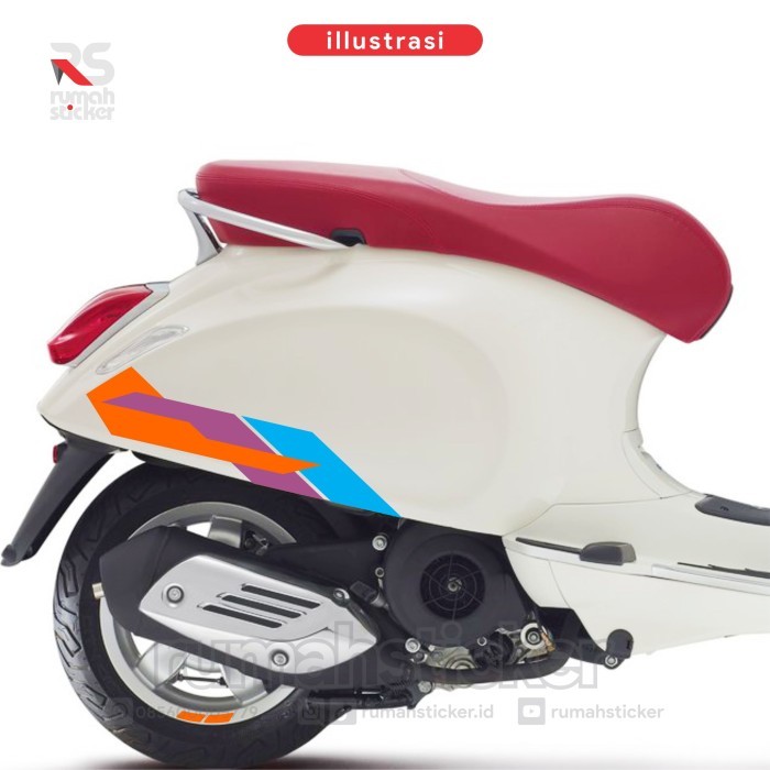 Sticker stiker cutting model vespa primavera S 150 I-get Terbaru 2023