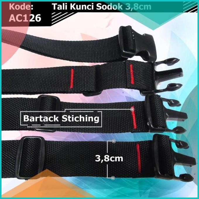 Tali Polyester 3,8cm Kunci Sodok | Tali Waistbag | Tali Motor Tali Ta
