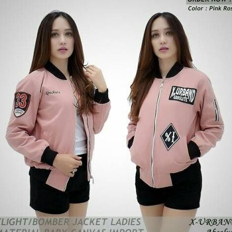 JAKET BOMBER CEWEK X URBAN PREMIUN / BABY CANVAS / 5 WARNA