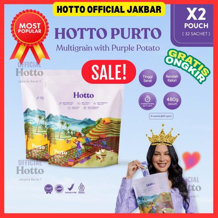 

Flash Sale!!! Hotto Purto 2 Pouch (32 Sachet) Barangbaru